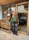 DAXUEN Faded wide-leg jeans in washed denim finishes — model photo