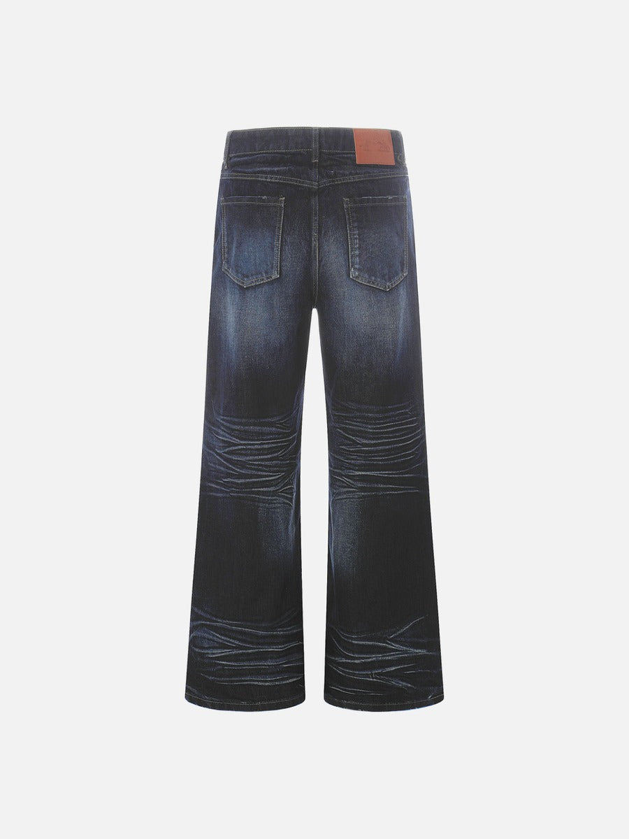 DAXUEN Faded wide-leg jeans in washed denim finishes
