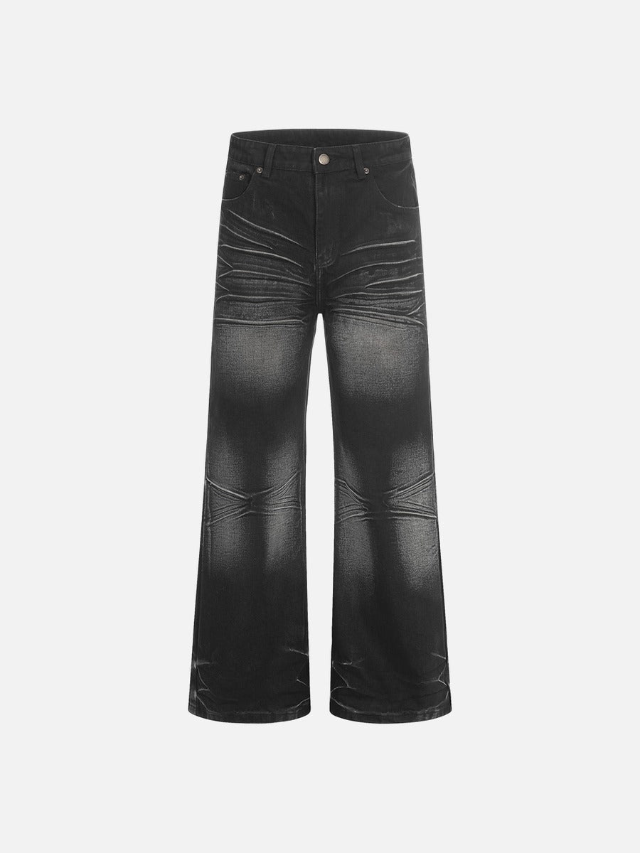DAXUEN Faded wide-leg jeans in washed denim finishes