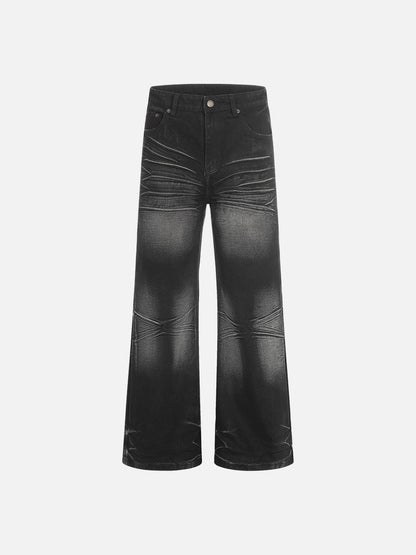 DAXUEN Faded wide-leg jeans in washed denim finishes