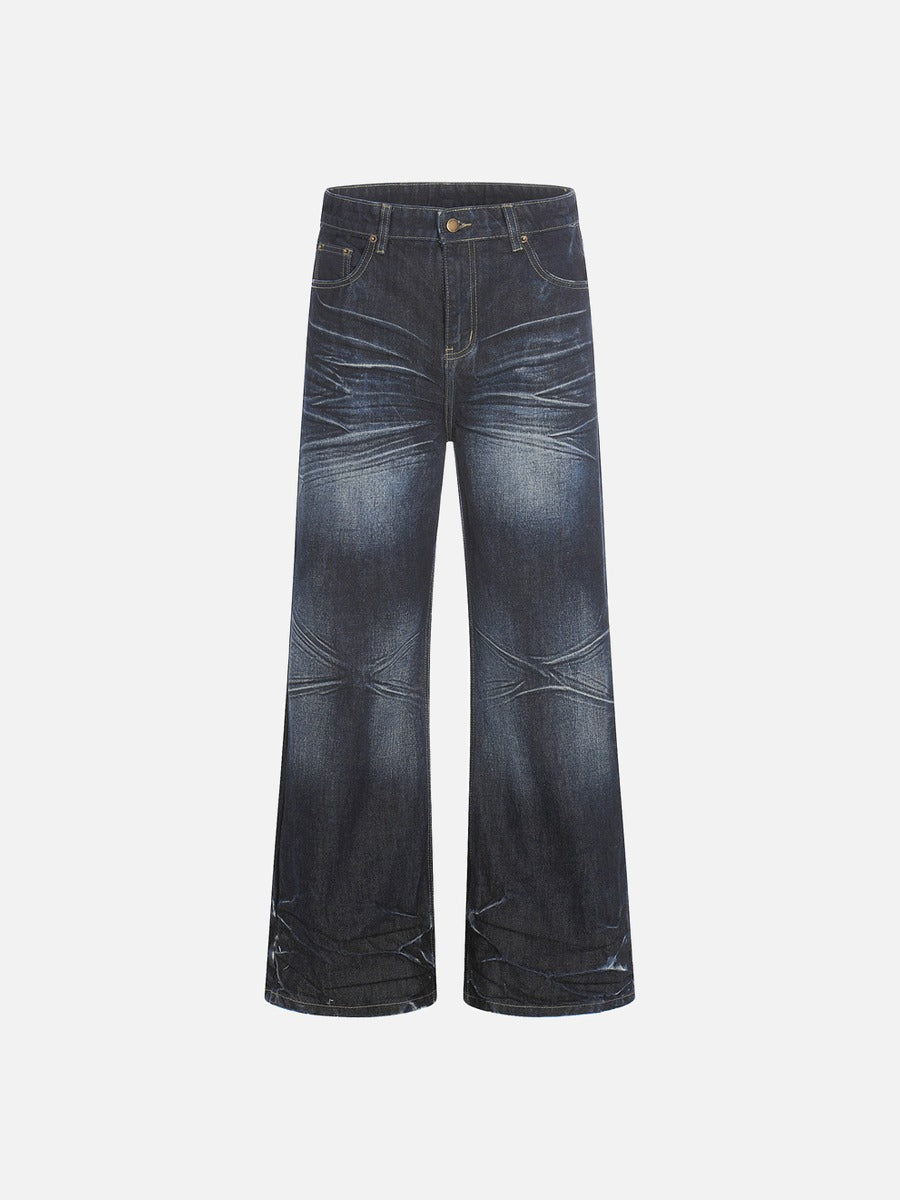 DAXUEN Faded wide-leg jeans in washed denim finishes