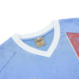 DAXUEN light pink faded winged graphic retro sports tee