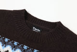 Fair Isle Pattern Knitted Crew Neck Sweater