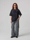 DAXUEN Loose fit short-sleeved crew neck T-shirt — model photo