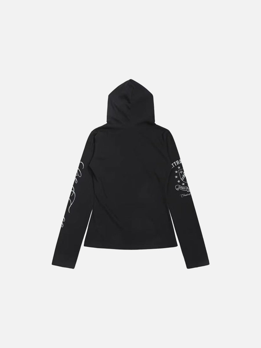 DAXUEN Fitted long sleeve hooded top