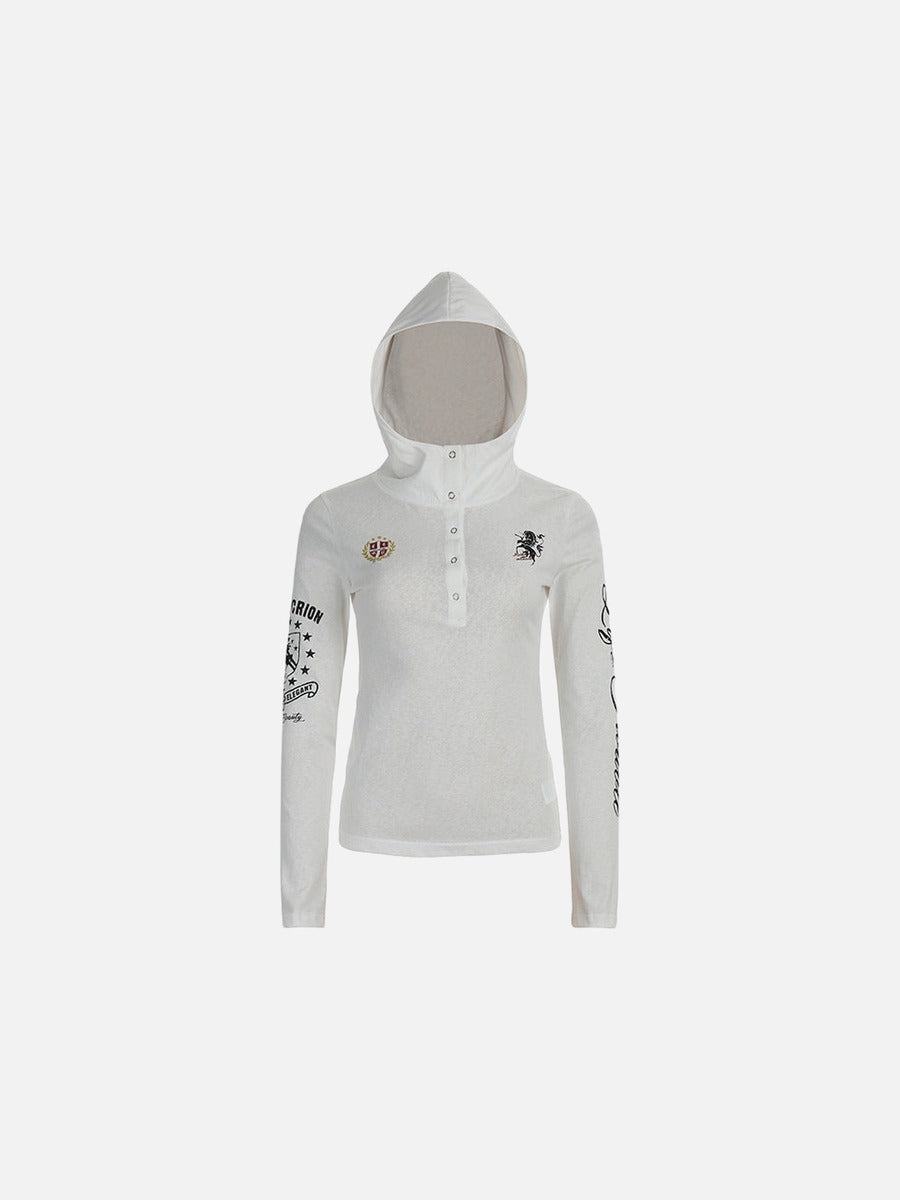 DAXUEN Fitted long sleeve hooded top