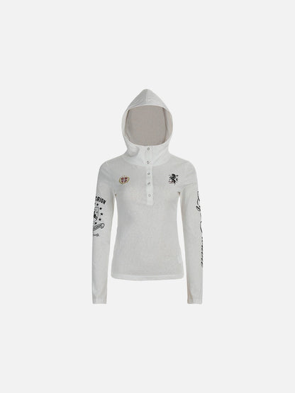 DAXUEN Fitted long sleeve hooded top