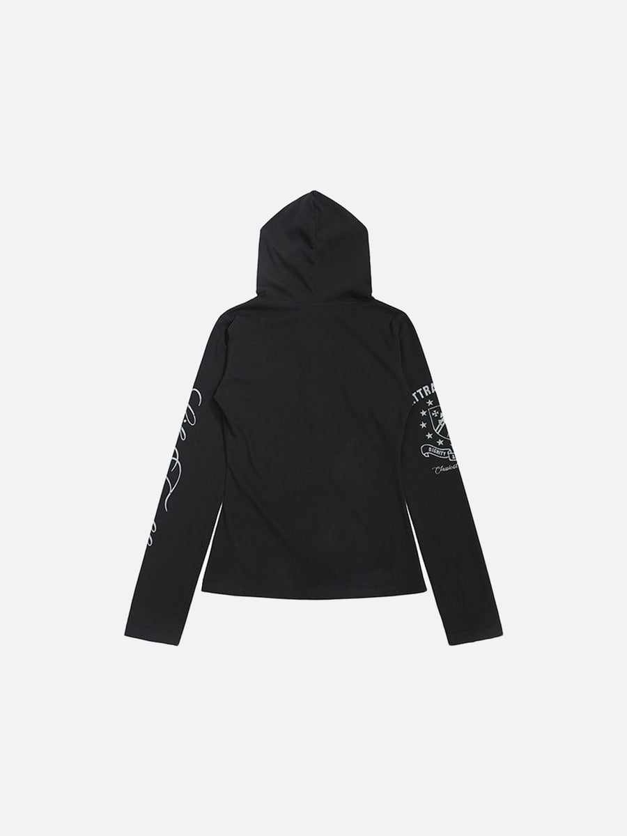 DAXUEN Fitted long sleeve hooded top