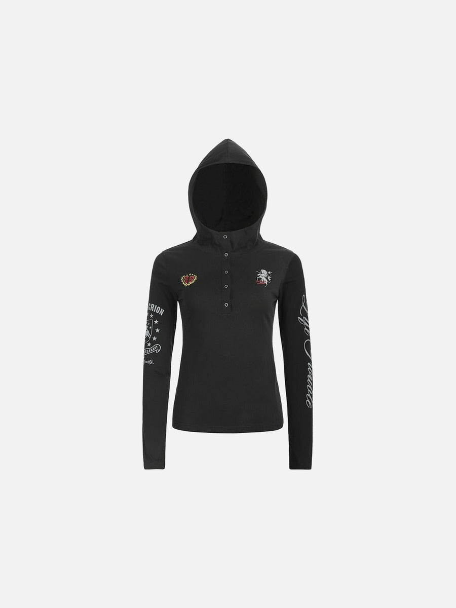 DAXUEN Fitted long sleeve hooded top