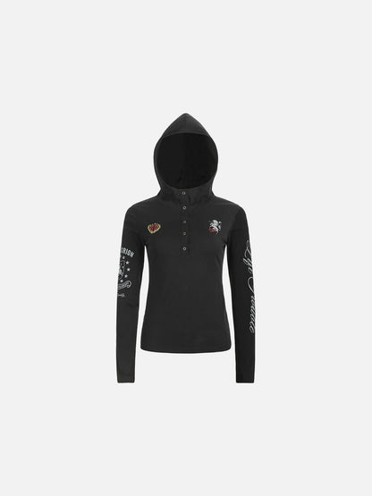 DAXUEN Fitted long sleeve hooded top