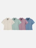 DAXUEN Women's fitted zip-up top with short sleeves