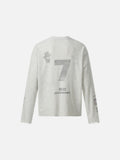 DAXUEN light grey oversized flag long sleeve top