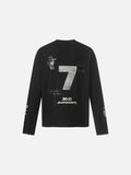 DAXUEN light grey oversized flag long sleeve top