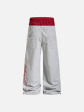 Flame-Embroidered Wide-Leg Sweatpants