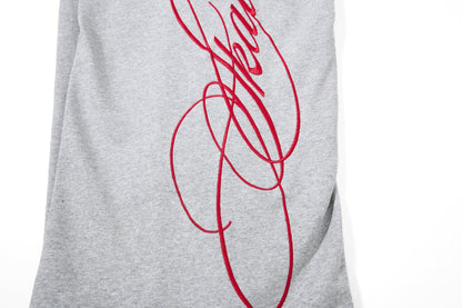 Flame-Embroidered Wide-Leg Sweatpants