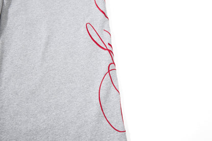 Flame-Embroidered Wide-Leg Sweatpants