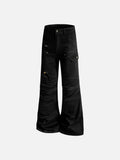 DAXUEN Solid black flared cargo pants