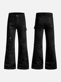 DAXUEN Solid black flared cargo pants