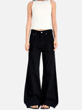 DAXUEN black and white flared denim jeans