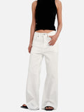 DAXUEN black and white flared denim jeans