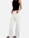 DAXUEN black and white flared denim jeans