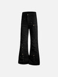 DAXUEN Black high-waisted flared cargo pants