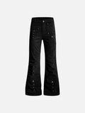 DAXUEN Black high-waisted flared cargo pants