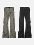 DAXUEN olive green flared cargo pants