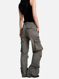 DAXUEN olive green flared cargo pants