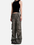 DAXUEN olive green flared cargo pants