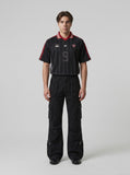 DAXUEN olive green flared cargo pants — model photo