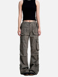 DAXUEN olive green flared cargo pants