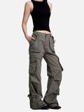 DAXUEN olive green flared cargo pants