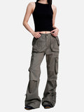 DAXUEN olive green flared cargo pants