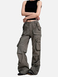 DAXUEN olive green flared cargo pants