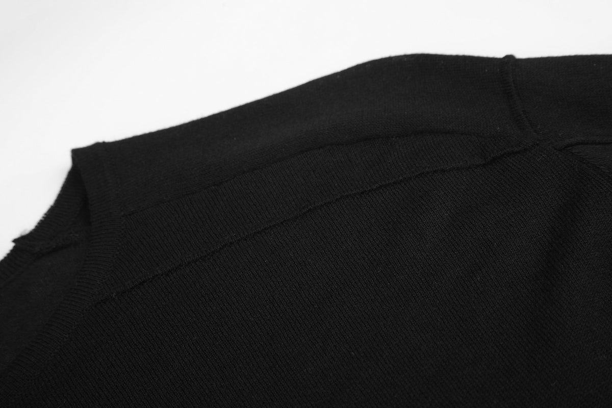 Flared Split Cuff Long Sleeve Knit Top