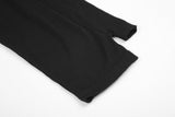 Flared Split Cuff Long Sleeve Knit Top
