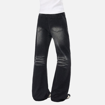 DAXUEN Flared wide-leg denim jeans in light blue and dark grey/black finishes