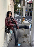 DAXUEN flared-wide-leg-denim-jeans-casual-pants — model photo