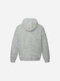 DAXUEN melange oversized zip-up hooded cardigan