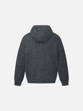 DAXUEN melange oversized zip-up hooded cardigan