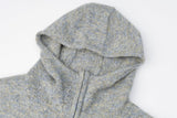 DAXUEN melange oversized zip-up hooded cardigan