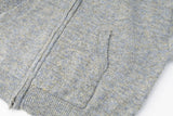 DAXUEN melange oversized zip-up hooded cardigan