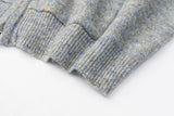 DAXUEN melange oversized zip-up hooded cardigan