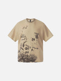 DAXUEN Floral butterfly printed short-sleeved T-shirt