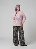 DAXUEN Floral graphic long-sleeve top — model photo