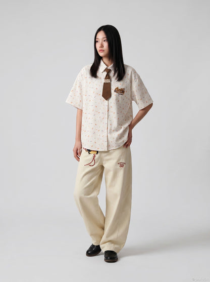 DAXUEN Floral Print Button-Up Shirt - DAXUEN — model photo