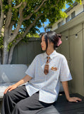 DAXUEN Floral Print Button-Up Shirt - DAXUEN — model photo