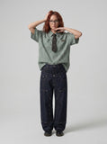 DAXUEN Floral print short-sleeved button-up shirt — model photo