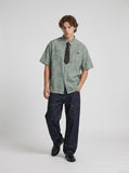 DAXUEN Floral print short-sleeved button-up shirt — model photo
